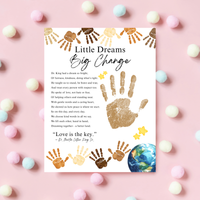 Martin Luther King Jr. Handprint Craft for Kids | MLK Day Little Dreams Big Change Printable Activity
