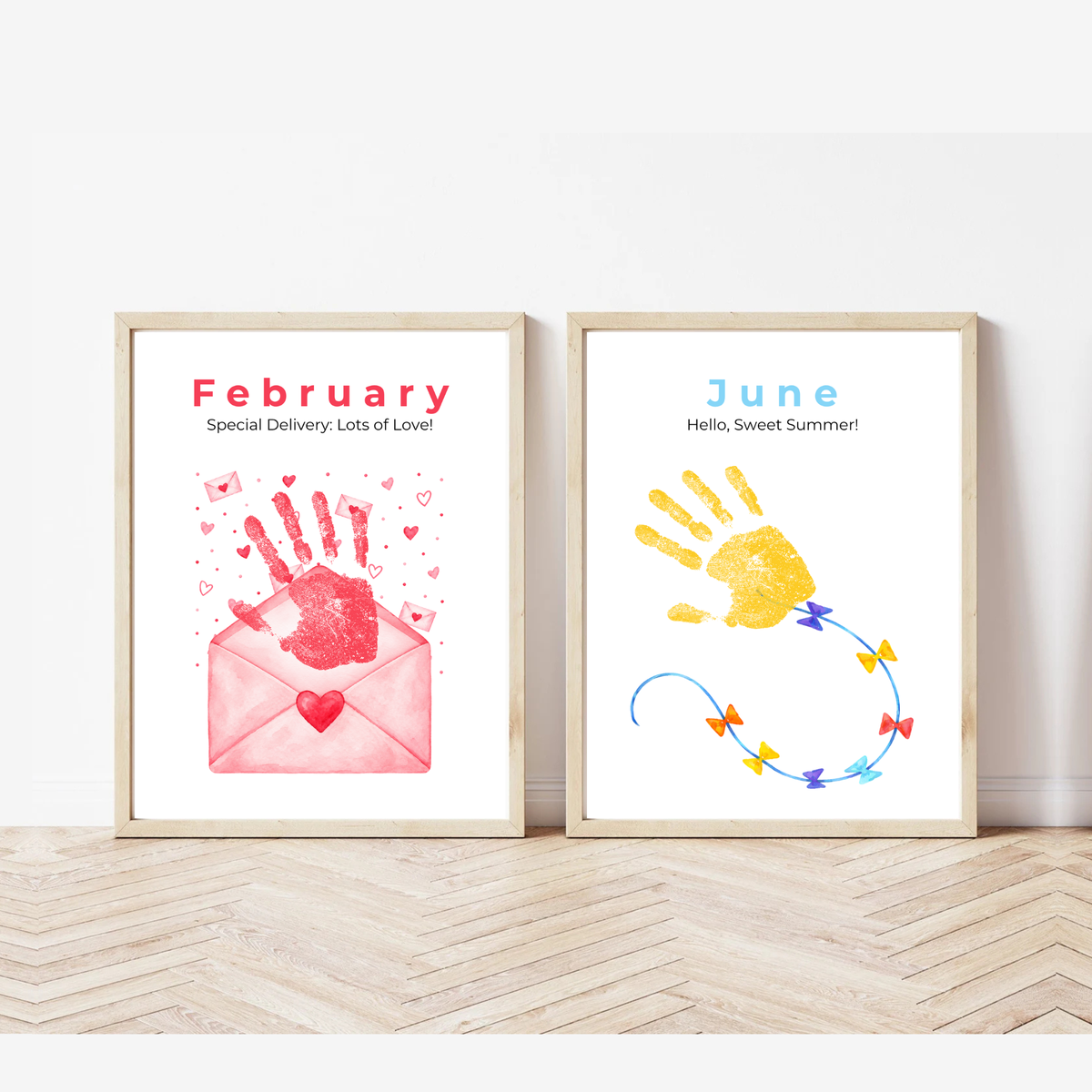 12 Month Handprint Memory Book for Kids | A Year of Little Handprints Printable Keepsake