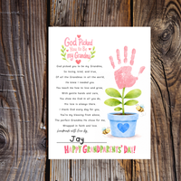 Grandma Grandparents Day Handprint Craft for Kids | God Picked You to Be My Grandma Christian Keepsake