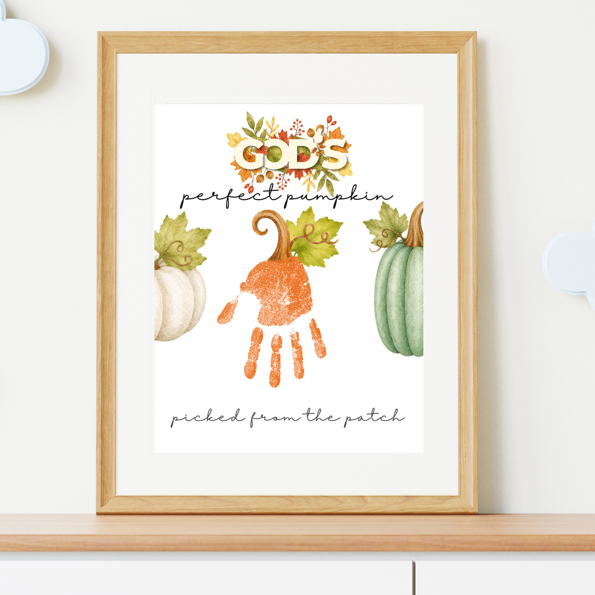 God’s Perfect Pumpkin Handprint Craft Printable | Christian Fall Keepsake | Pumpkin Handprint Activity for Kids | Preschool & Sunday School Craft