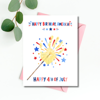 4th of July Handprint Craft for Kids | Patriotic Preschool & Kindergarten Activity | Happy Birthday America Printable