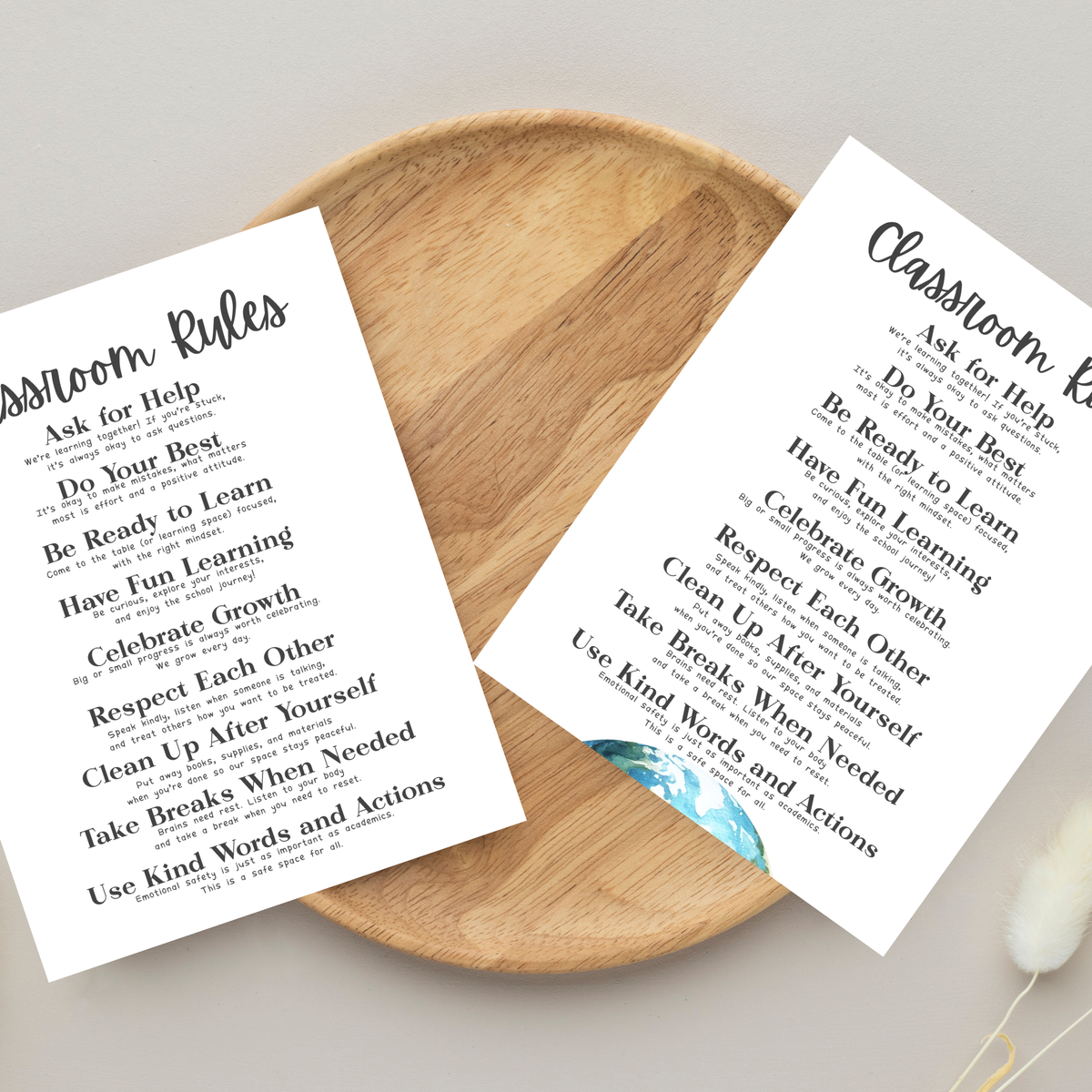 Classroom Rules Printable Poster Set | Classroom Decor | Preschool, Kindergarten & Elementary Classroom Expectations