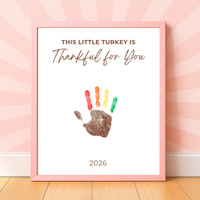This Little Turkey Is Thankful for You Handprint Craft | Thanksgiving Keepsake Printable
