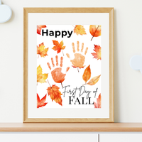 Happy First Day of Fall Handprint Craft | Autumn Keepsake Printable | Preschool Fall Handprint Activity | Classroom & Homeschool Fall Craft