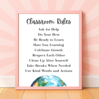 Classroom Rules Printable Poster Set | Classroom Decor | Preschool, Kindergarten & Elementary Classroom Expectations