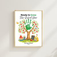 Ready to Grow This School Year Handprint Craft Printable, First Day of School Keepsake, Apple Tree Handprint Activity, Preschool Kindergarten PDF