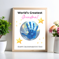 World’s Greatest Grandma Handprint Craft | Grandparents Day Printable Keepsake for Kids