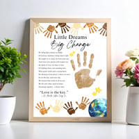 Martin Luther King Jr. Handprint Craft for Kids | MLK Day Little Dreams Big Change Printable Activity