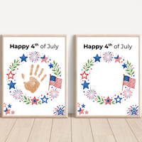 4th of July Handprint Wreath Craft for Kids | Patriotic Preschool & Kindergarten Activity | Independence Day Printable
