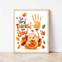 Thanksgiving Handprint Craft for Kids | So Very Thankful for You Printable | Turkey Fall Keepsake