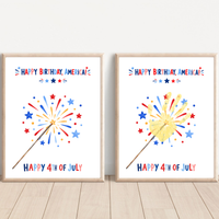 4th of July Handprint Craft for Kids | Patriotic Preschool & Kindergarten Activity | Happy Birthday America Printable