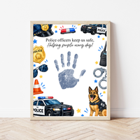 Police Officer Handprint Craft for Kids | Community Helpers Printable | Preschool Police Activity