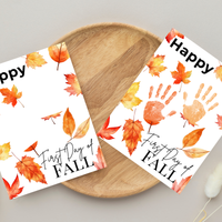 Happy First Day of Fall Handprint Craft | Autumn Keepsake Printable | Preschool Fall Handprint Activity | Classroom & Homeschool Fall Craft
