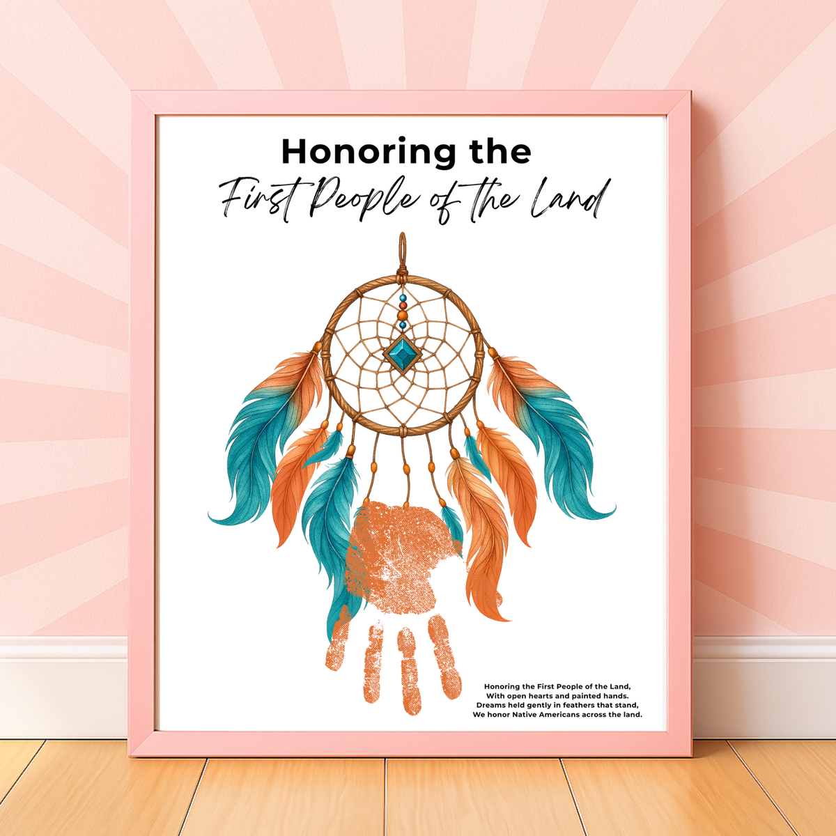 Honoring the First People of the Land Dreamcatcher Handprint Craft | Native American Heritage Month Printable