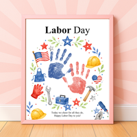Labor Day Handprint Craft | Printable Labor Day Keepsake Activity for Preschool & Kindergarten