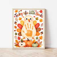 Turkey Handprint Craft for Kids | Turkey-rific Little Hands Thanksgiving Printable | Preschool Fall Keepsake