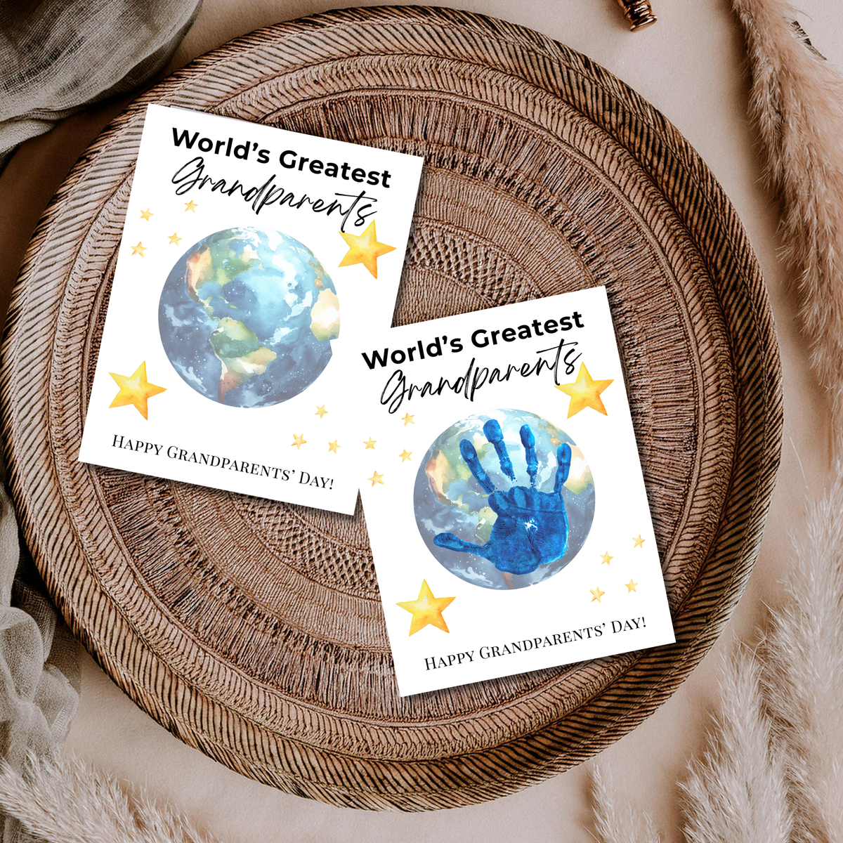World’s Greatest Grandparents Handprint Craft | Grandparents Day Printable Keepsake for Kids