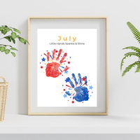 12 Month Handprint Memory Book for Kids | A Year of Little Handprints Printable Keepsake