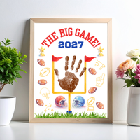 Super Bowl 2027 Handprint Craft for Kids | The Big Game Football Printable | Preschool Sports Keepsake