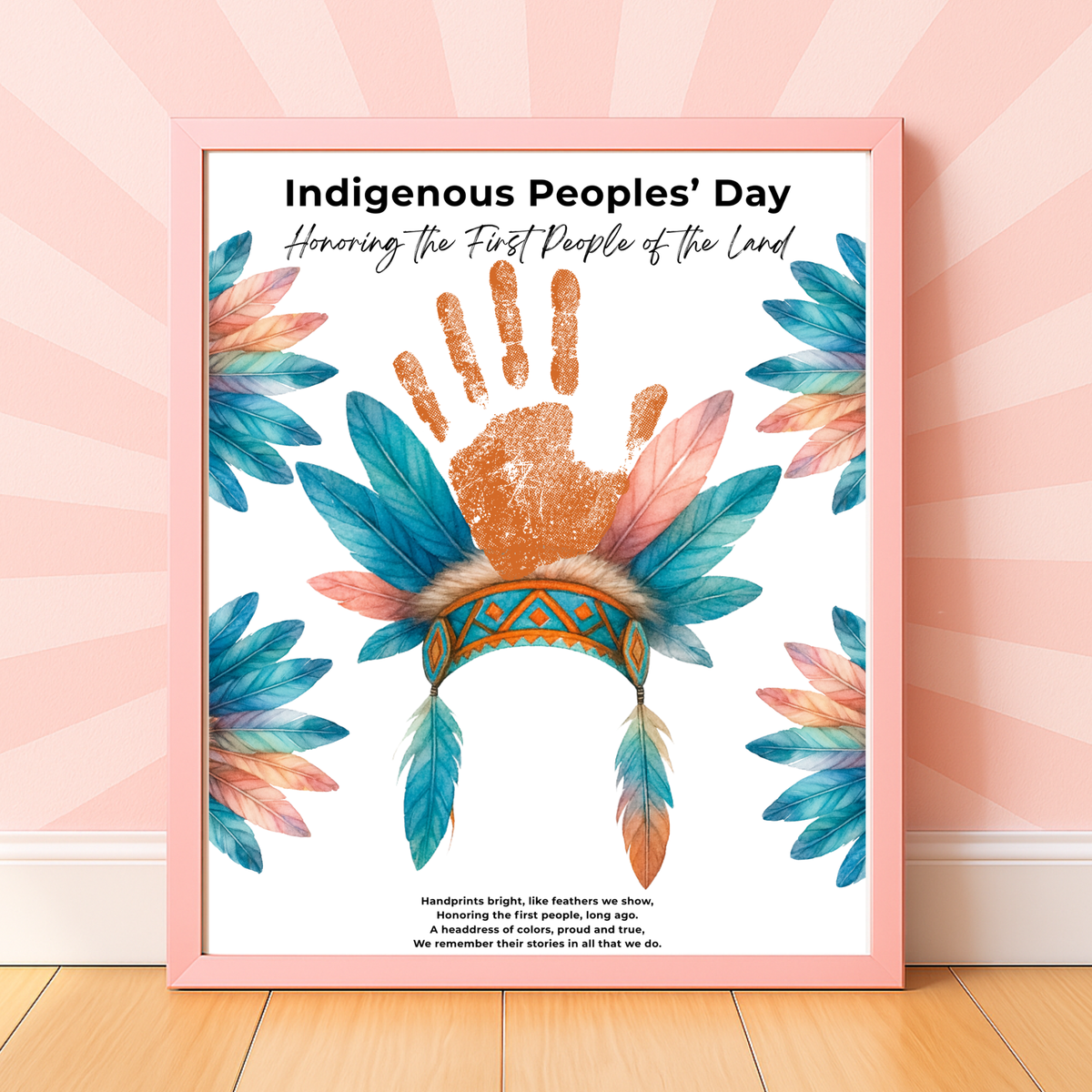 Indigenous Peoples' Day Handprint Craft | Native American Heritage Printable | Preschool & Kindergarten Keepsake Activity