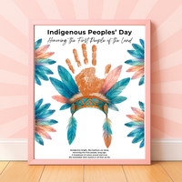 Indigenous Peoples' Day Handprint Craft | Native American Heritage Printable | Preschool & Kindergarten Keepsake Activity