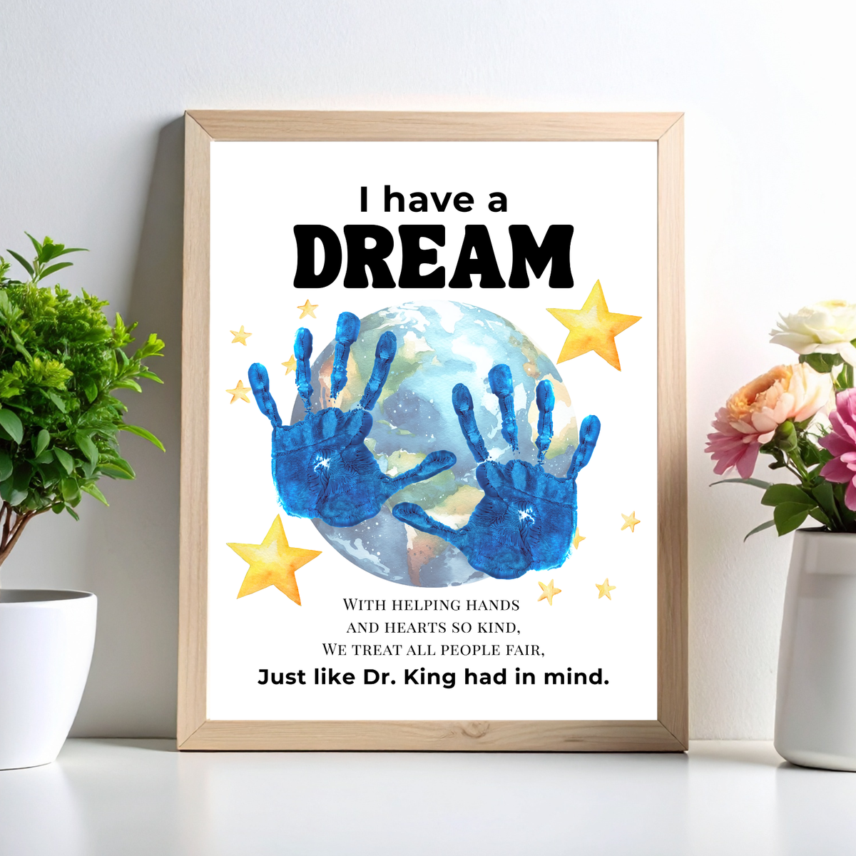 Martin Luther King Jr. I Have a Dream Handprint Craft | MLK Day Kindness & Diversity Activity for Kids
