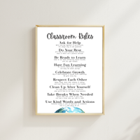 Classroom Rules Printable Poster Set | Classroom Decor | Preschool, Kindergarten & Elementary Classroom Expectations