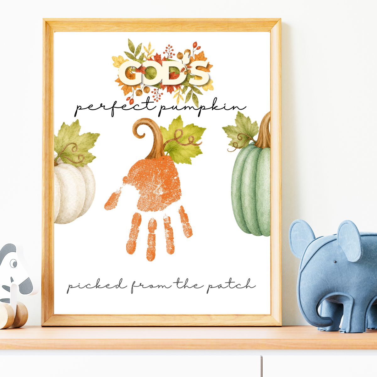 God’s Perfect Pumpkin Handprint Craft Printable | Christian Fall Keepsake | Pumpkin Handprint Activity for Kids | Preschool & Sunday School Craft