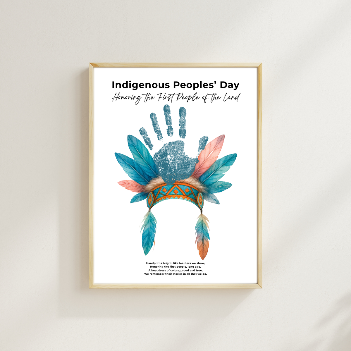 Indigenous Peoples' Day Handprint Craft | Native American Heritage Printable | Preschool & Kindergarten Keepsake Activity