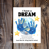 Martin Luther King Jr. I Have a Dream Handprint Craft | MLK Day Kindness & Diversity Activity for Kids