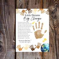 Martin Luther King Jr. Handprint Craft for Kids | MLK Day Little Dreams Big Change Printable Activity