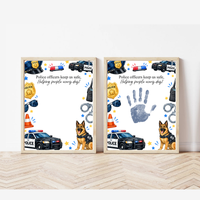 Police Officer Handprint Craft for Kids | Community Helpers Printable | Preschool Police Activity
