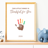 This Little Turkey Is Thankful for You Handprint Craft | Thanksgiving Keepsake Printable