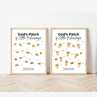God’s Patch of Little Blessings Fingerprint Pumpkin Craft | Christian Fall Printable for Kids
