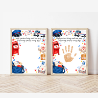 Mail Carrier Handprint Craft for Kids | Community Helpers Printable | Preschool Post Office Activity