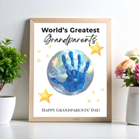 World’s Greatest Grandparents Handprint Craft | Grandparents Day Printable Keepsake for Kids