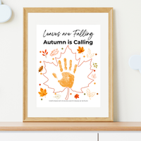 Leaves Are Falling, Autumn Is Calling Handprint Craft | Fall Handprint Printable | Preschool Autumn Keepsake | Kindergarten Fall Activity