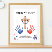 Christian 4th of July Handprint Craft for Kids | Patriotic Preschool & Kindergarten Activity | Faith-Based Printable