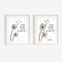 Grandparents Day Fingerprint Craft for Kids | I Couldn’t Wish for Better Grandparents Printable | Dandelion Keepsake