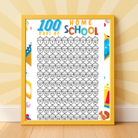 100 Days of School Printable Activities | 100 Chart & Color by Number Classroom Worksheets for Kids