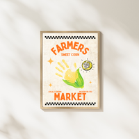 Farmers Market Sweet Corn Handprint Craft Printable, Corn Handprint Keepsake, Fall Harvest Activity, Preschool Kindergarten Thanksgiving PDF