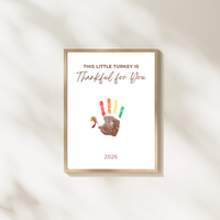 This Little Turkey Is Thankful for You Handprint Craft | Thanksgiving Keepsake Printable