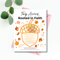 Christian Fall Acorn Fingerprint Craft for Kids | Tiny Acorns Rooted in Faith Bible Fine Motor Activity