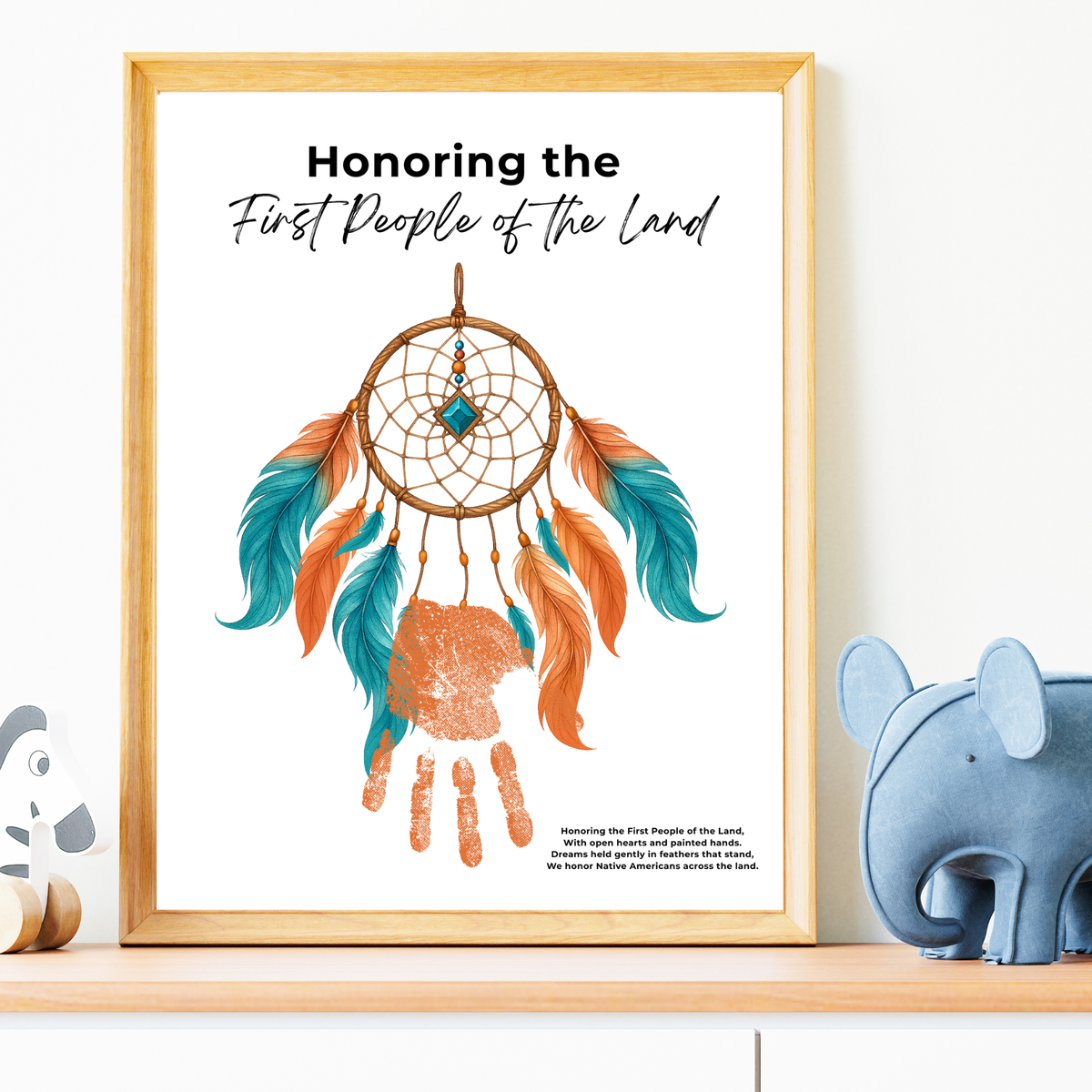 Honoring the First People of the Land Dreamcatcher Handprint Craft | Native American Heritage Month Printable