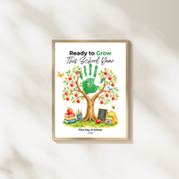 Ready to Grow This School Year Handprint Craft Printable, First Day of School Keepsake, Apple Tree Handprint Activity, Preschool Kindergarten PDF