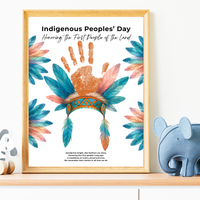 Indigenous Peoples' Day Handprint Craft | Native American Heritage Printable | Preschool & Kindergarten Keepsake Activity