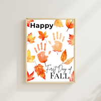 Happy First Day of Fall Handprint Craft | Autumn Keepsake Printable | Preschool Fall Handprint Activity | Classroom & Homeschool Fall Craft