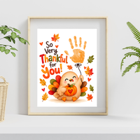 Thanksgiving Handprint Craft for Kids | So Very Thankful for You Printable | Turkey Fall Keepsake