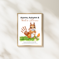 Christian Fall Squirrel Handprint Craft Printable | Acorns Autumn & God’s Love | Bible Fall Activity for Kids | 1 John 3:1 Keepsake