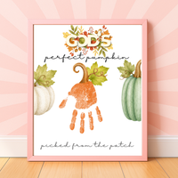 God’s Perfect Pumpkin Handprint Craft Printable | Christian Fall Keepsake | Pumpkin Handprint Activity for Kids | Preschool & Sunday School Craft
